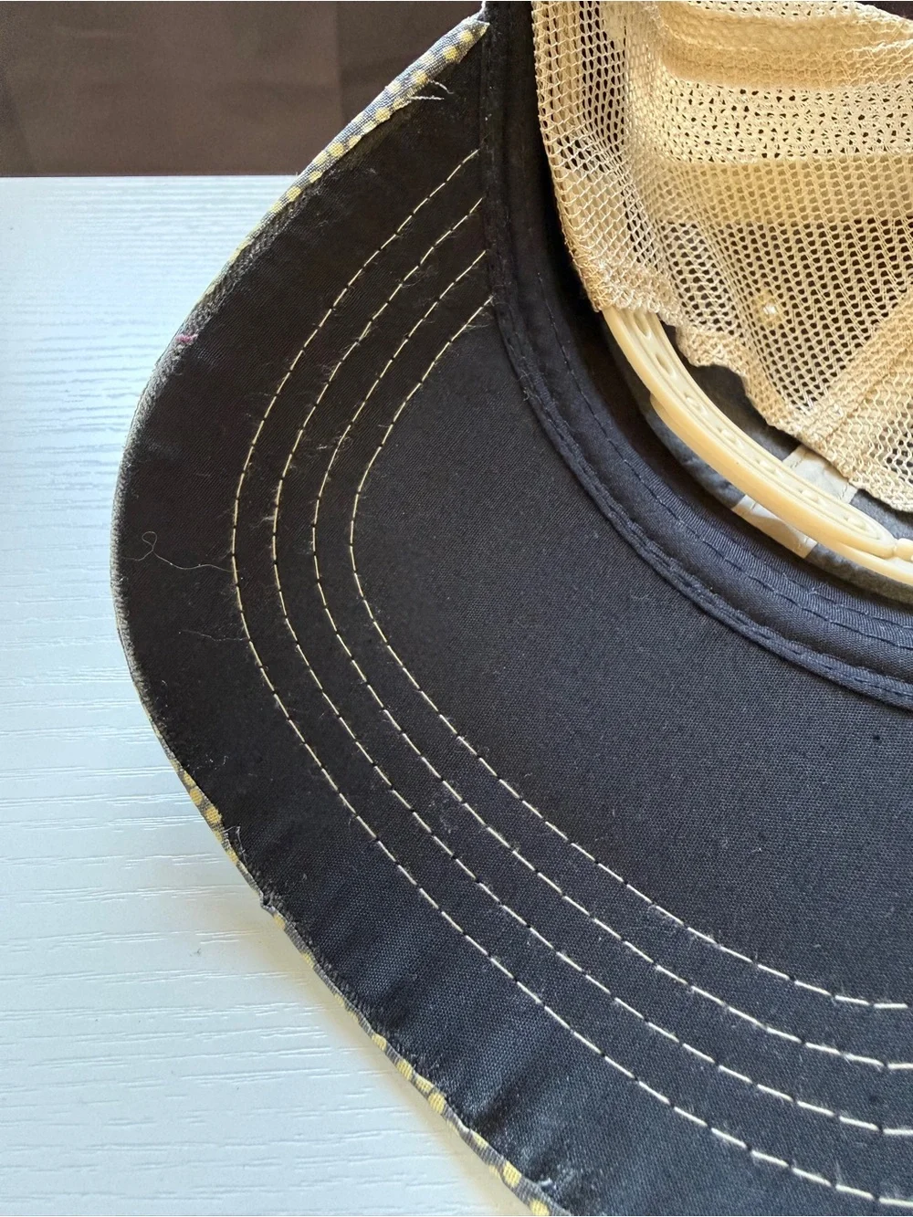 Faith Over Fear Trucker Patch Hat Cap Grey Yellow Accent Adjustable Mesh SnapBac